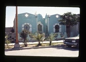 buildings and church, possibly Iglesia de Cristo