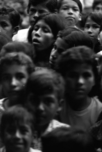 Kids in the schoolyard, La Chamba, Colombia, 1975