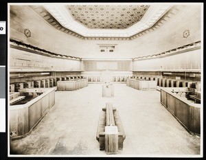 Interior view of the Los Angeles Stock Exchange