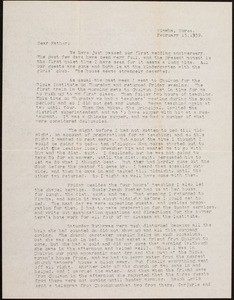V.W. Peters, letter, 1939.2.13, Kimhwa, Korea, to Father, Rosemead, California, USA