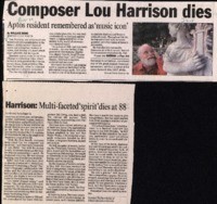 Composer Lou Harrison dies