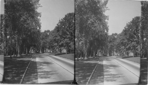 Mam St. as you enter Lennox, Mass. from Stockbridge - Streets beautiful but too wide in center of town to be included by Stereographs