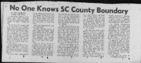 No 0ne knows SC County boundary