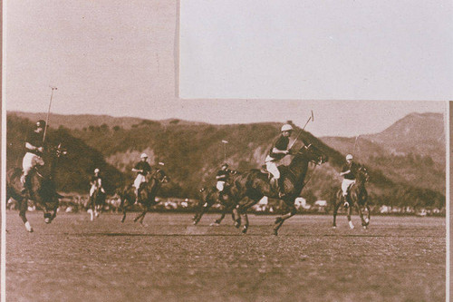 Polo at Uplifters Ranch in Rustic Canyon appearing in an article for "Pictorial California Magazine."