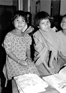 Danish Santal Mission, Bangladesh. Girls at the Saraswatipur Boarding School, 1983. Used in: Bø
