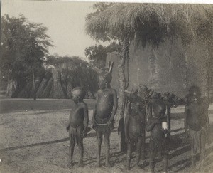 African children in a village