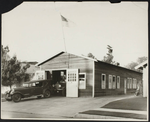 Temporary Fire Station No. 7, Hill St. and Linden Ave