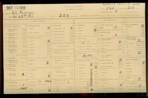 WPA household census for 224 W 42 PL, Los Angeles County