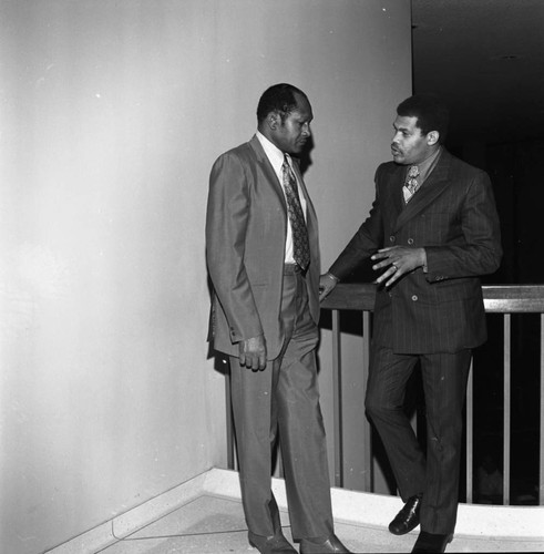 David Cunningham, Jr. and Tom Bradley, Los Angeles. ca. 1973