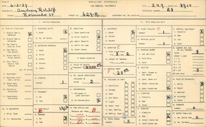 WPA household census for 629 ROMULO ST, Los Angeles