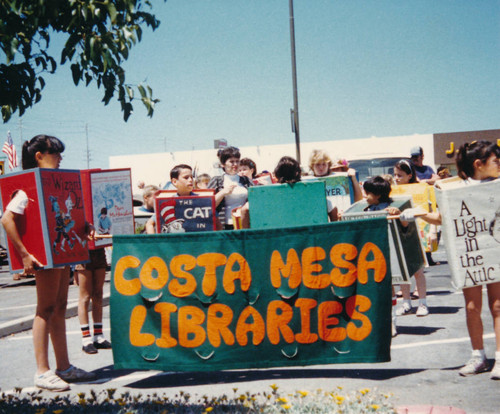 Costa Mesa Library, Walking Book Parade, 1985