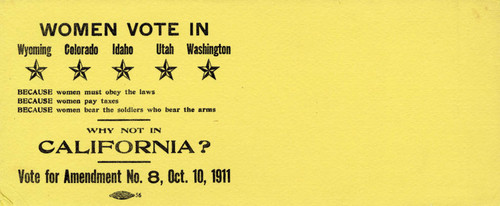 Women vote in Wyoming, Colorado, Idaho, Utah, Washington
