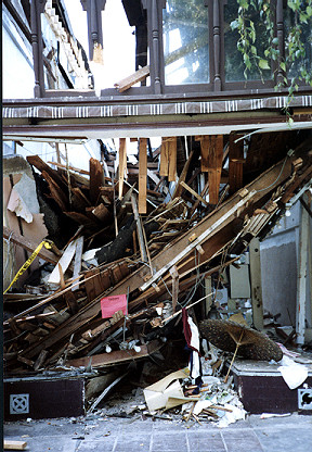 Demolished store on Pacific Avenue