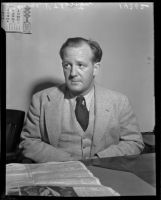 George K. Thornton, deputy at the State Board of Equalization, in court, Los Angeles, 1937