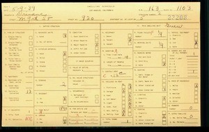 WPA household census for 920 W 9TH ST, Los Angeles