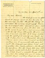 Letter from Aron Sinsheimer, April 18, 1906