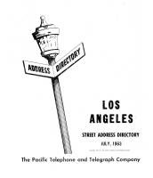 Los Angeles Street Address Directory, 1963, July