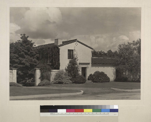 The San Marino home of Edwin Powell Hubble and Grace Burke Hubble, at 1340 Woodstock Road, San Marino, California
