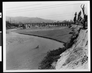Flood-damaged bridge, 1938