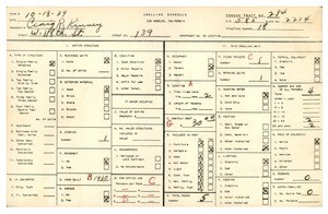 WPA household census for 139 WEST 118TH STREET, Los Angeles County