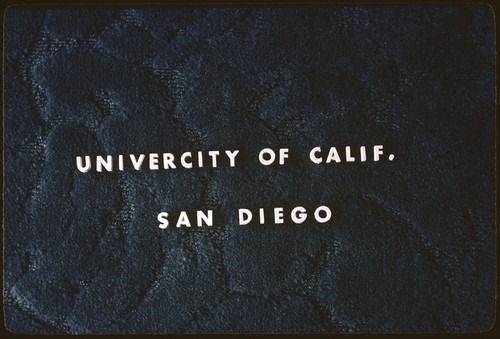 "University of Calif. San Diego" [title slide]
