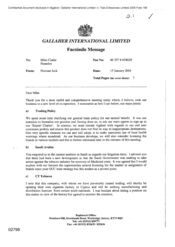 Gallaher International Limited[Memo from Norman Jack to Mike Clarke regarding Trading policy, Saudi Arabia and CT Tobacco]