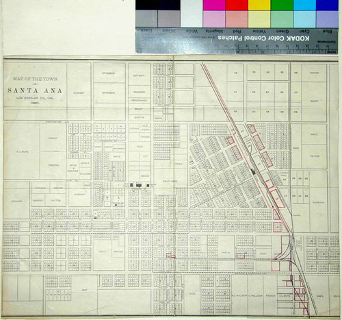 Map of the Town of Santa Ana Los Angeles Co., Cal