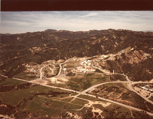 Aerial view of Malibu campus, 1978