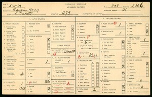 WPA household census for 479 SO FICKETT, Los Angeles