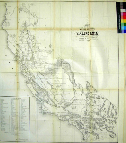 Map of Public Surveys in California to accompany Report of Surveyor Genl