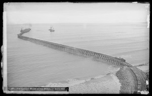 Southern Pacific Railraod Long Wharf, or Mile Long Pier, Pacific Palisades, 1892