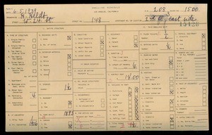 WPA household census for 148 W 24TH, Los Angeles