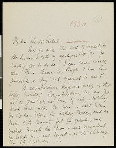 Zona Gale, letter, 1930-10-01, to Hamlin Garland