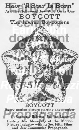 Anti-Semitic sticker, How "A Star Is Born," 1930s