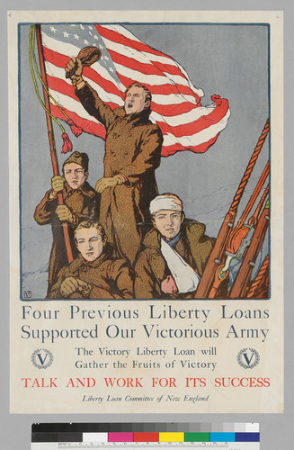 Four Previous Liberty Loans supported one Victorious Army: The Victory Liberty Loan will gather the fruits of Victory: Talk and work for its success: Liberty Loan