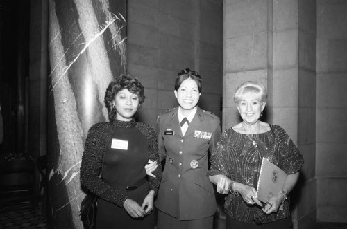 Brigadier General Sherian Cadoria posing with other women, Los Angeles, 1987