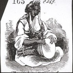 Hindu woman with drum