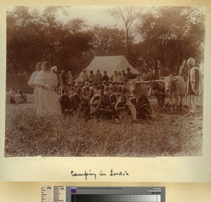 Camp site, Punjab, India, ca.1900