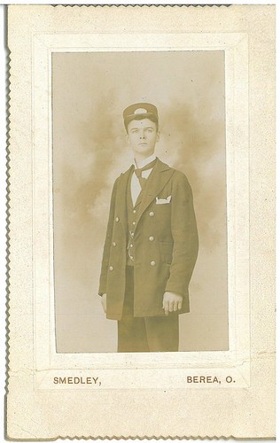 Frank Higgins in Rail Road Uniform from Berea, Ohio