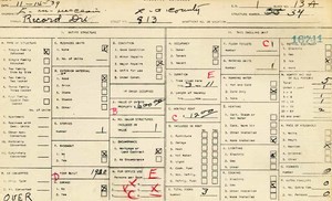 WPA household census for 813 N RECORD