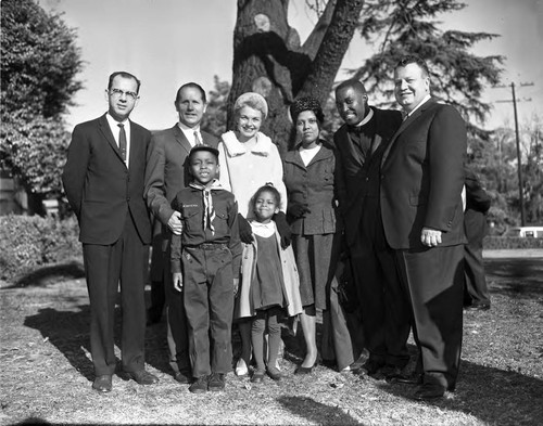 Group of men, women and children, Los Angeles, 1962