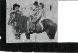 Norah Moore with children Pat and Micky on horse