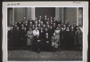 Participants in a conference of members of staff, 3-6. April, 1945
