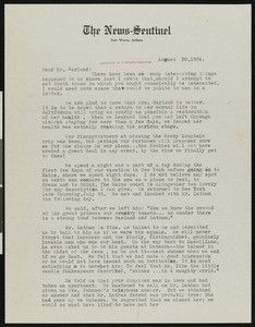 Floyd B. Logan, letter, 1934-08-20, to Hamlin Garland