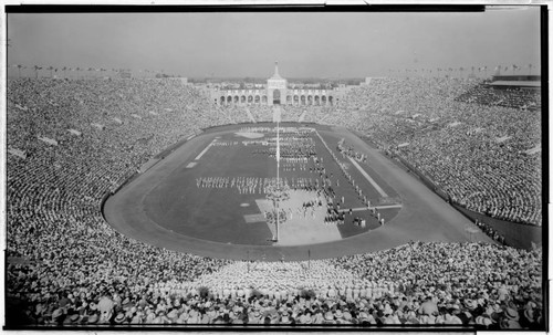 Opening day, 10th Olympic Games, Los Angeles. 1932