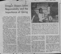 Dragon Slayers learn responsibility and the importance of giving