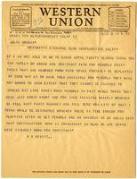 Telegram from William Randolph Hearst to Julia Morgan, December 13, 1928