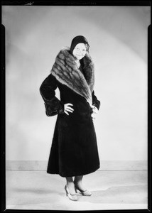 Seal skin coat, May Co., Southern California, 1930