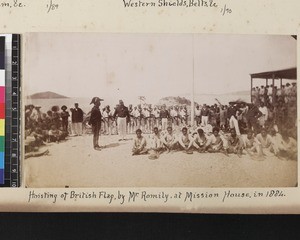 Group collected to commemorate declaration of Protectorate of New Guinea, 1884