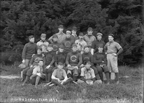 "C.U. baseball team, 1899," University of California at Berkeley. [negative]